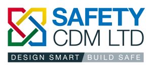 Safety CDM Ltd logo with the tagline 'Design Smart, Build Safe' in vibrant colors.